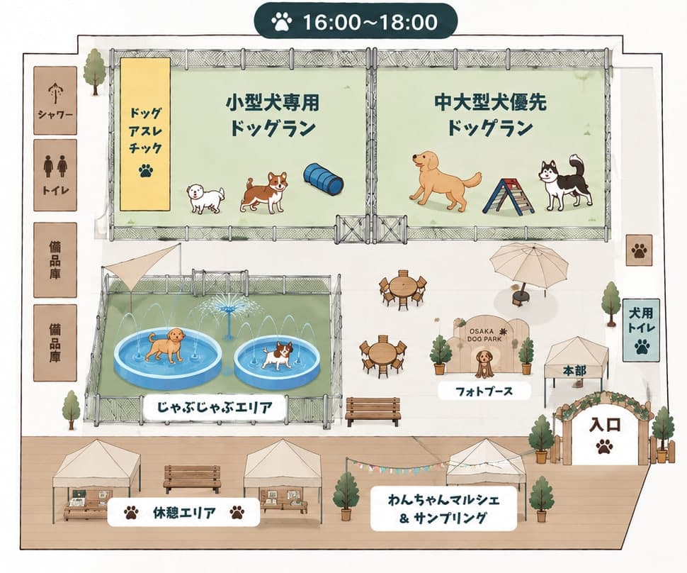 プログラム別エリア割の会場マップ