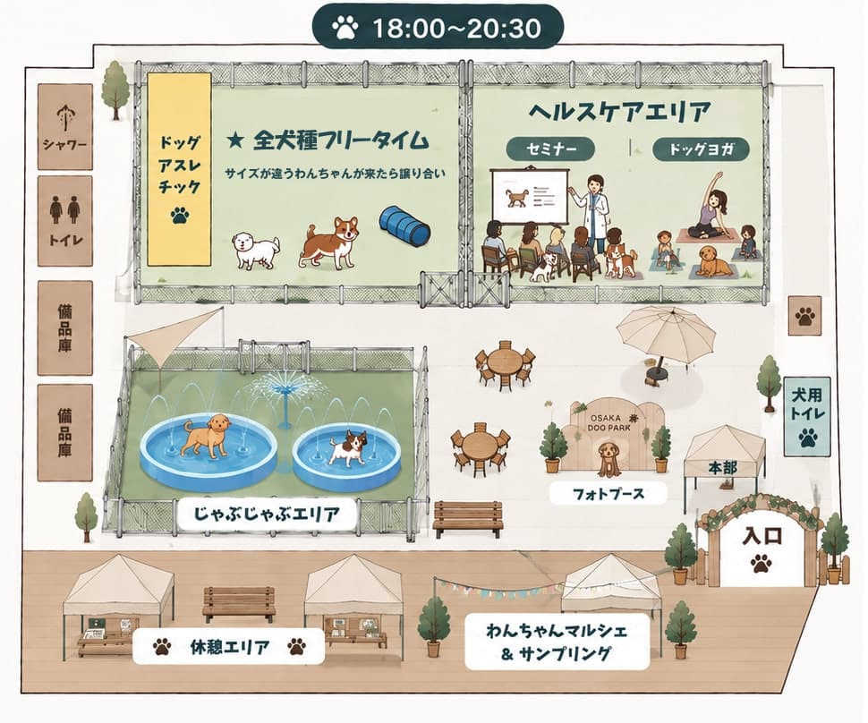 プログラム別エリア割の会場マップ